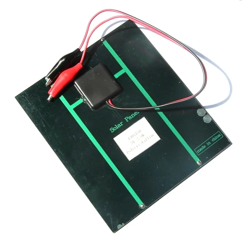 BUHESHUI 2.5 ワット 5 V ソーラーパネル多結晶太陽電池 + クリップソーラー充電器 3.7 V バッテリー 150*130 ミリメートル 2 個送料無料