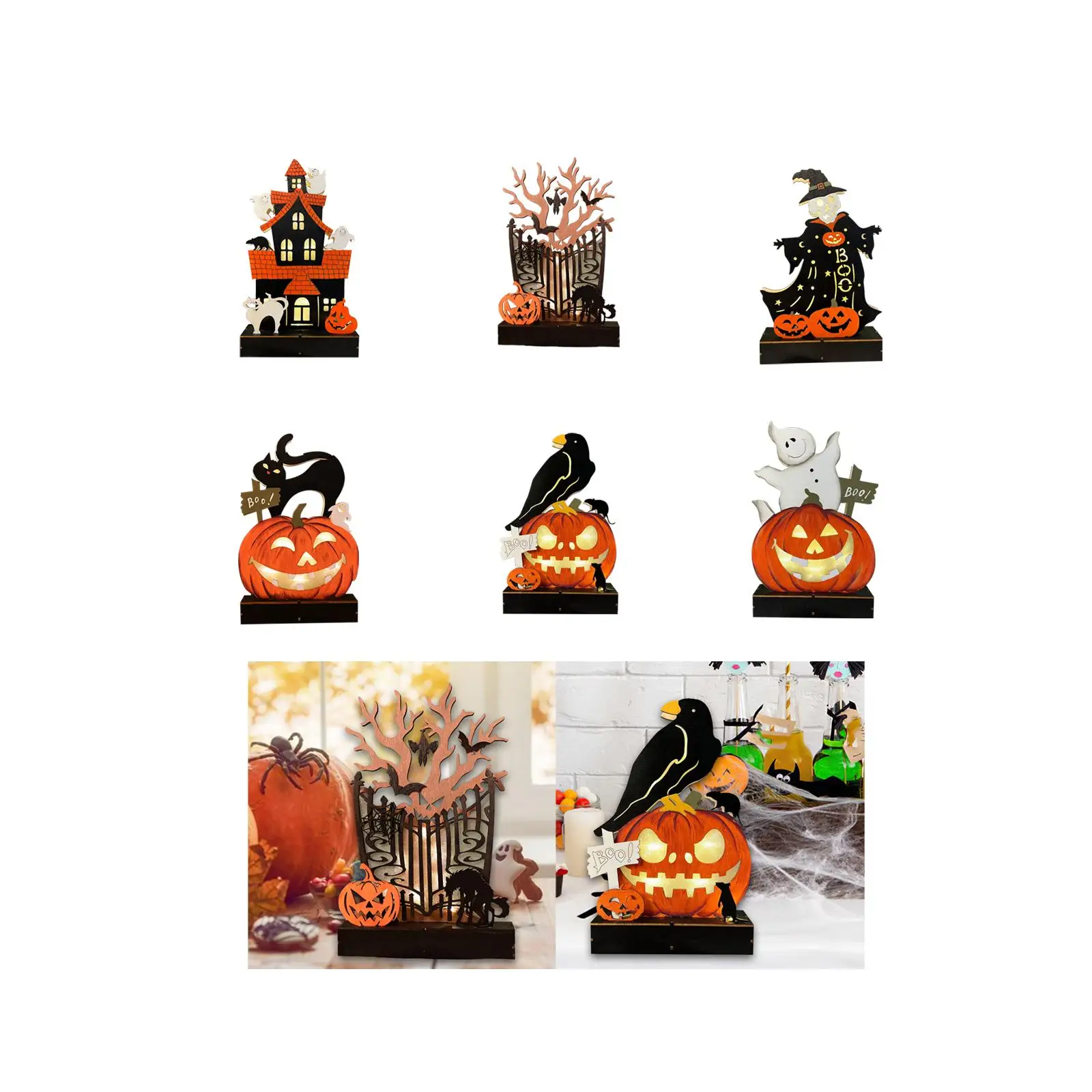 ديكورات الهالوين الداخلية، تمثال فريد من نوعه، مجموعة خفيفة الوزن، دعامة مخيفة مبتكرة لغرفة المعيشة وأعياد الميلاد وحفلات المكتب المنزلي #3