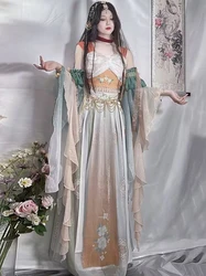 Ancient Chinese Hanfu Dress Women Halloween Princess Loulan Dunhuang Feitian Cosplay Costume Dance Dress Party Outfit Hanfu Sets