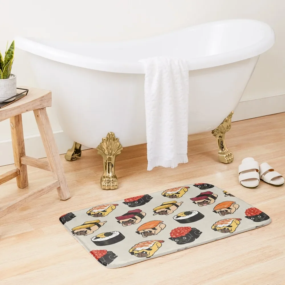 

Sushi Pug Bath Mat Bedroom Carpet Bathroom Accessories Bathroom Interior Set For Bathroom Mat