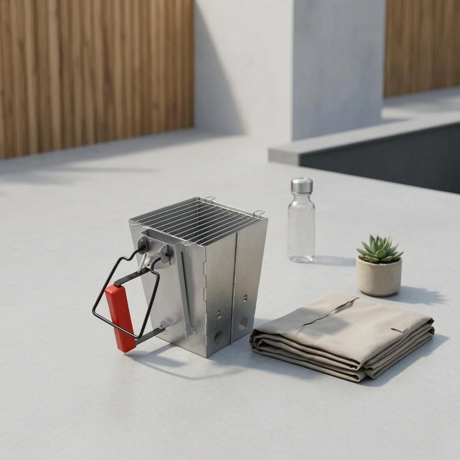 Allume-charbon en acier pliabl - Charcoal Chimney Starter avis et prix