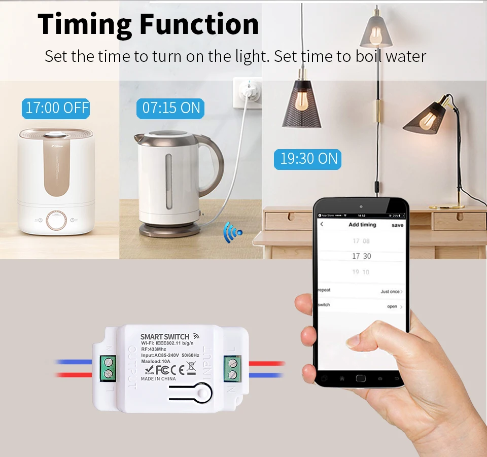 Tuya Smart Switch 1/2/3Gang Touch Glass Panel Smart Home Wireless WIFI Light Switch Control Module works Google Home Alexa