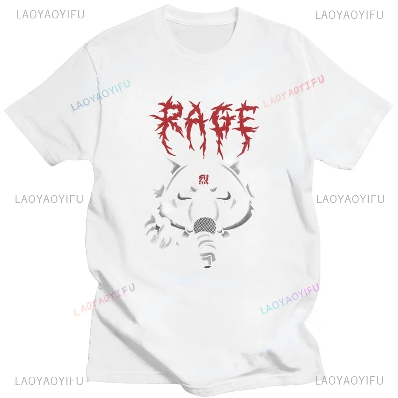 Rage Mood Aggretsuko Japanese Anime Two-dimensional  Manga Retsuko Karaoke Sleeve Funny Men Tee Tops Streetwear