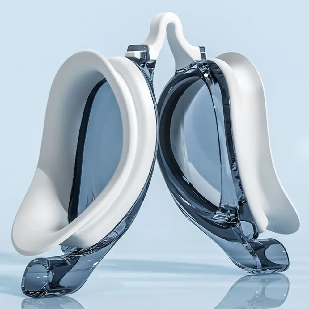 

Silicone Swimming Goggles Adjustable High-definition Swim Eyewear Glasses UV Protection Waterproof Flat Transparent Goggles Pool