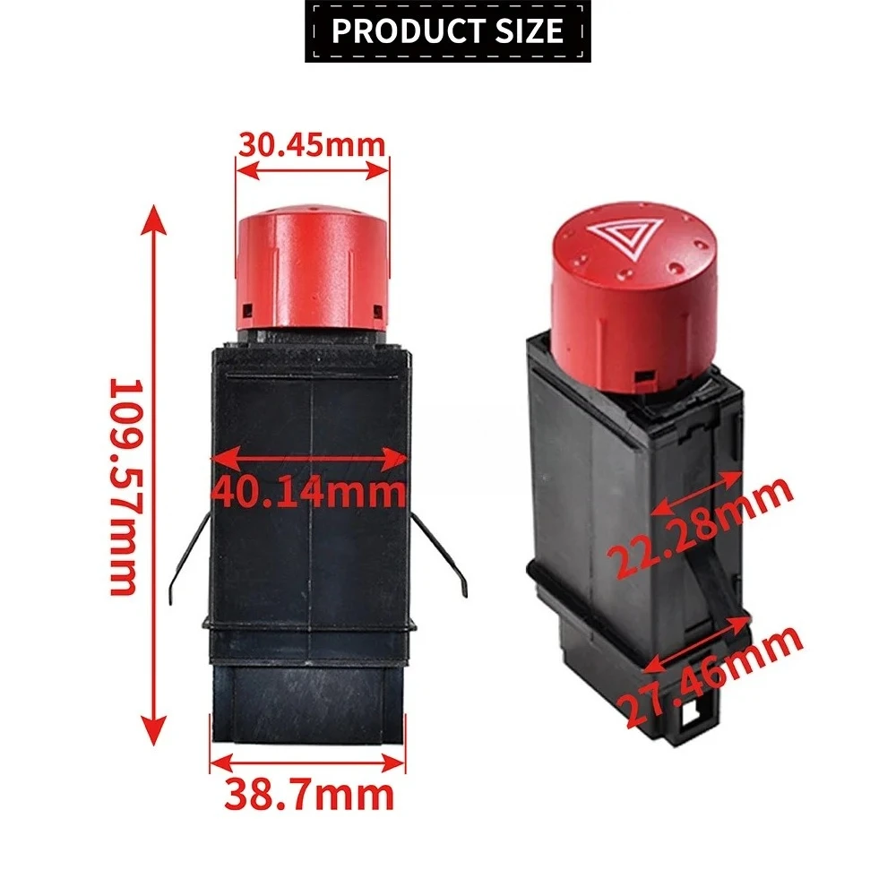 Para Audi TT MK1 8N 1 pieza nuevo botón  interruptor  luz  advertencia  peligro  emergencia 8N0941509B Control  luz