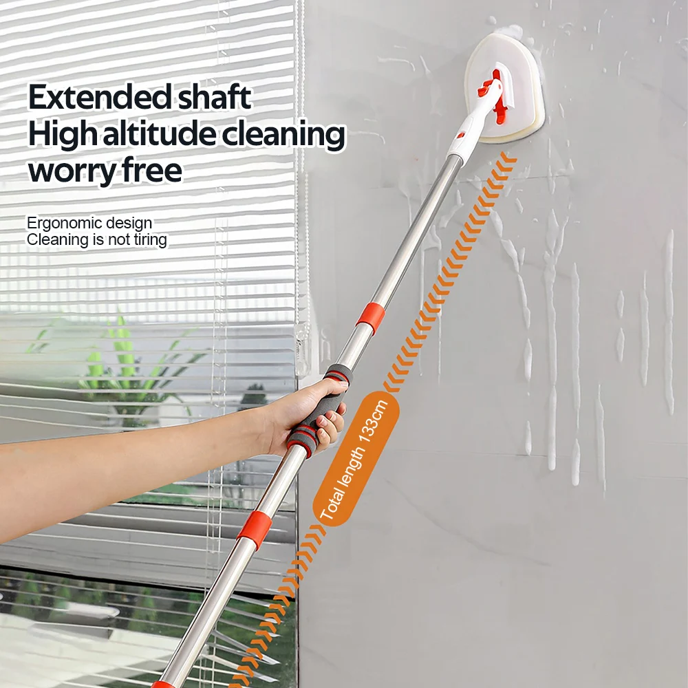 133CM Long Handle Cleaning brush For Bahtroom Windows Car 3-In-1 Shower Cleaner Brush For household Cleaning tools