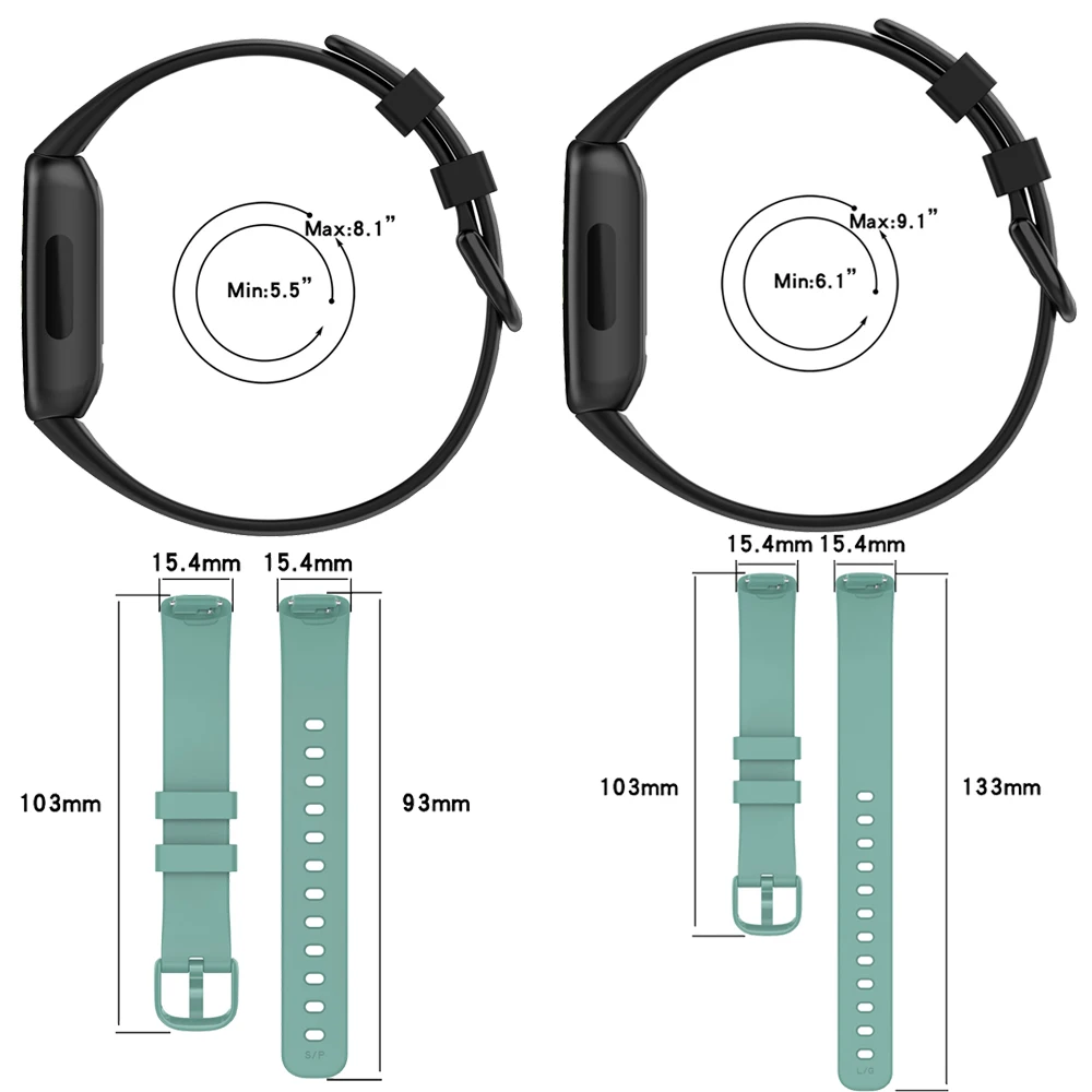 Behua slサイズソフトシリコーン交換時計バンドクイックリリースストラップfitbit鼓舞3スマートウォッチファッションアクセサリー