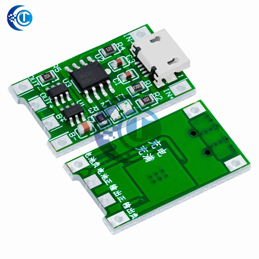 Módulo Cargador Solar 3.6V/3.7V/4.2V: Protección de Batería 18650 - Entrada Micro USB para Li-Ion/LiPo