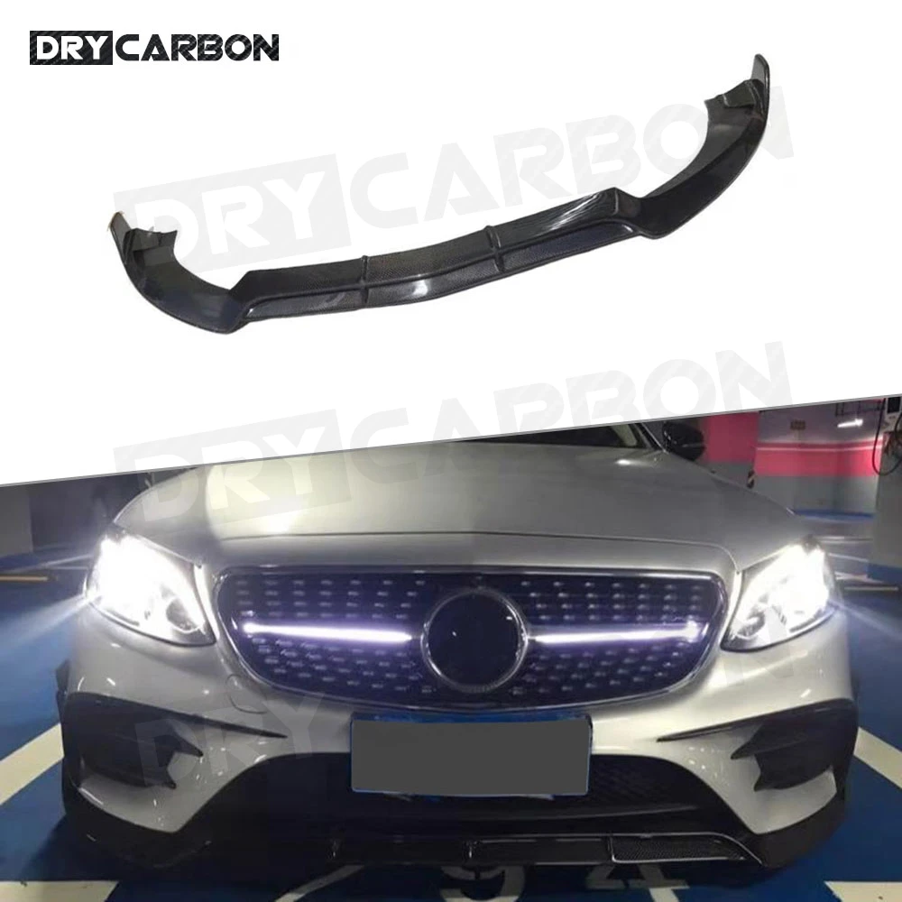 

Carbon Fiber Car Front Bumper Lip Spoiler for Mercedes Benz E Class W213 E200 E300 E63 Sport 2017 2018 + Car Styling