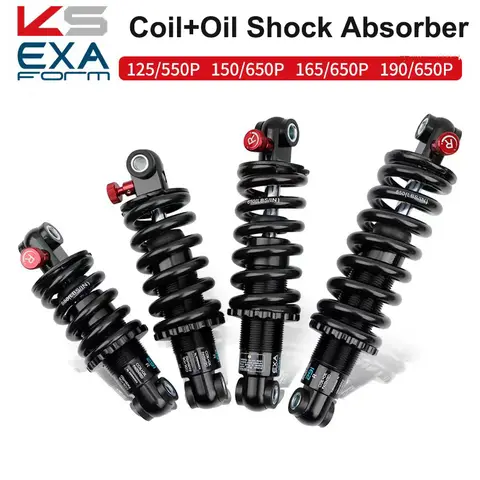 KS EXA Bicycle Coil+Oil 291R Shock Absorber Adjustable Damping Hydraulic Bike Rear Shocks for MTB Electric Scooter Motocycles