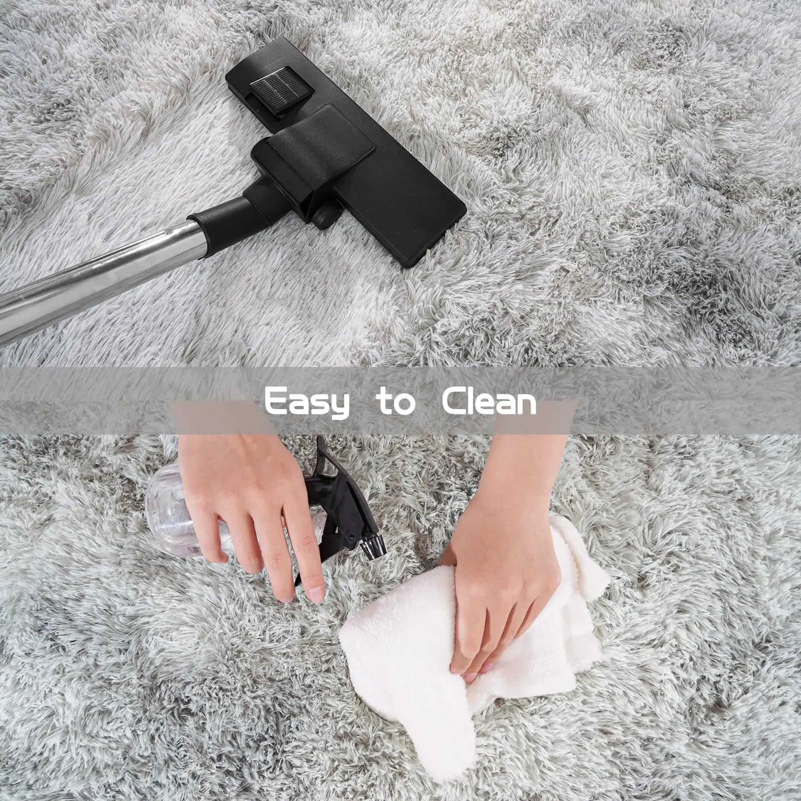 التعادل صبغ رمادي فاتح السجاد البيضاوي رقيق أفخم السرير حصيرة غرفة نوم الأطفال مقاوم للرطوبة حصيرة غرفة المعيشة ديكور المنزل السجاد #2