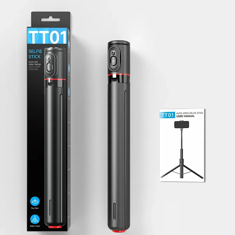 1.77m 自撮り棒三脚 自動ポップオープンスタンド Bluetooth 対応磁気