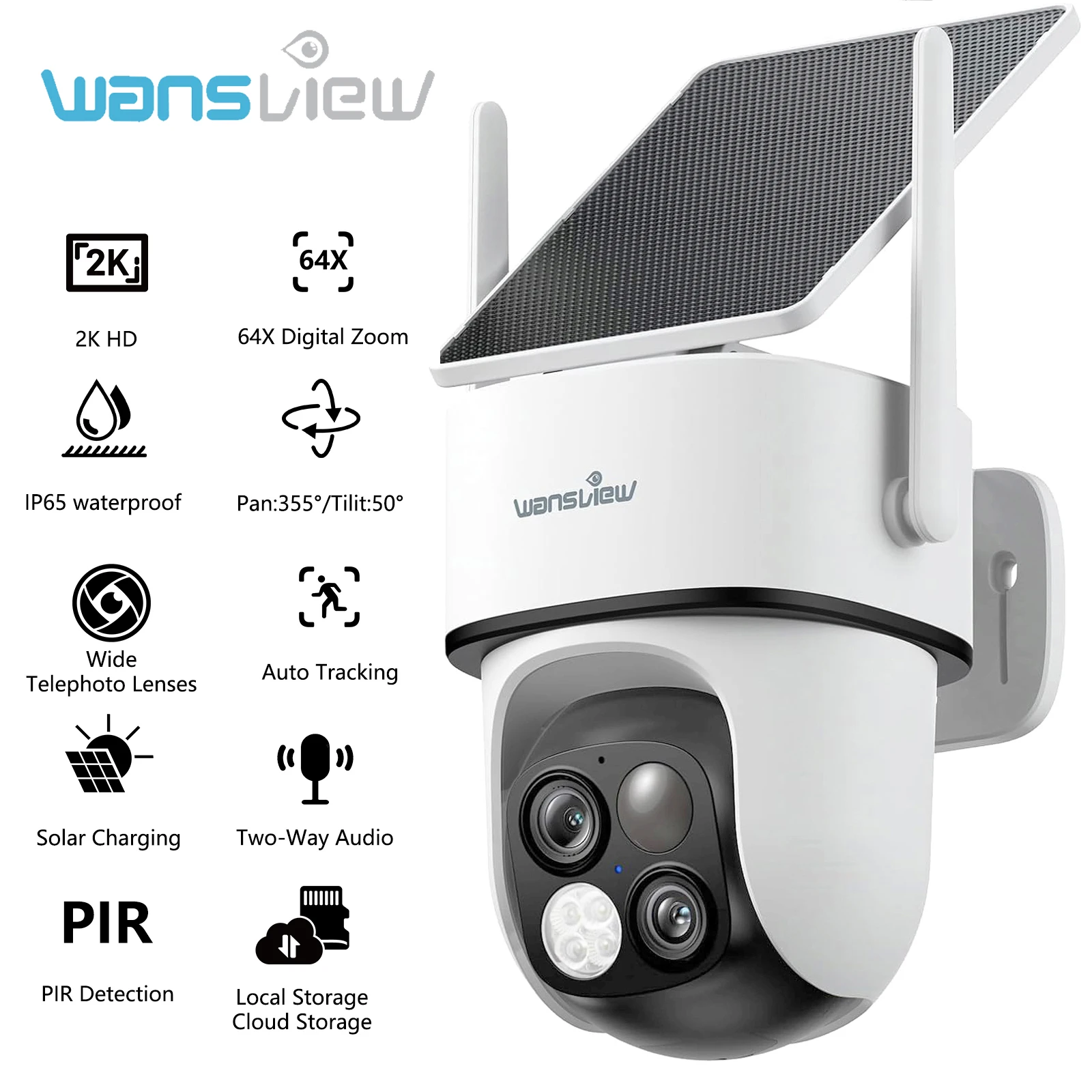 Wansview 2K 3MP Sol… - image