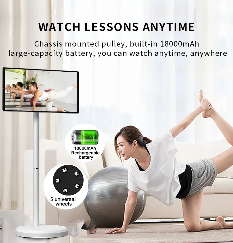 2026 موضة شعبية 21.5 بوصة طاقة البطارية أندرويد 13 Lg Stand By Me Tv داخل الخلية شاشة تعمل باللمس الصالة الرياضية الألعاب غرفة المعيشة التلفزيون الذكي #5