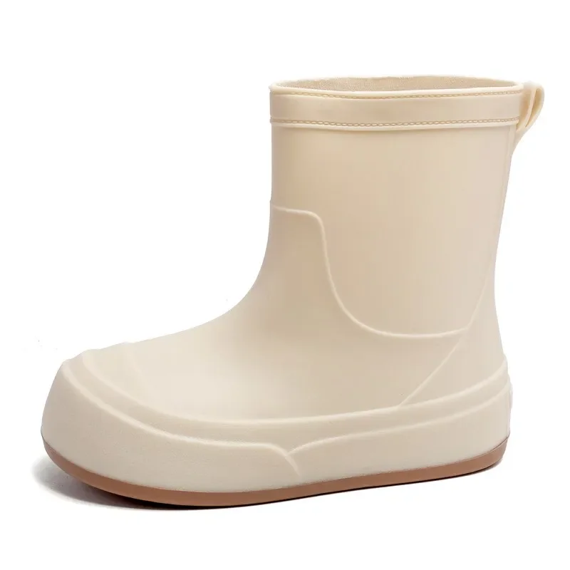 Women Fashion Rain Shoes Outdoor Waterproof Work Garden Shoes 2025 New Short Tube Rain Boots Soft Bottom Lady Ankle Boot