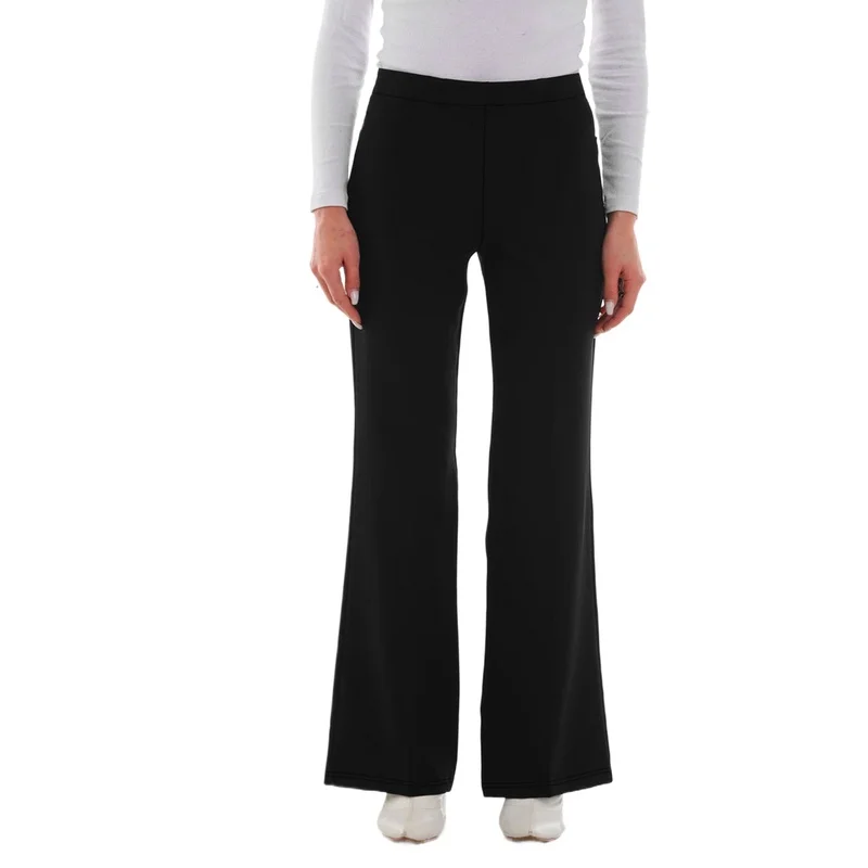 

2026 Plus Size Women Elastic Waist Flare Pants Body Shaping