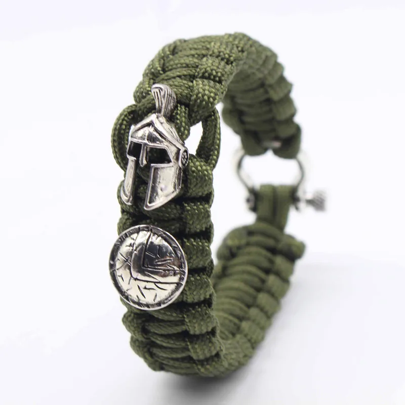 Spartan Warrior Umbrella Rope Bracelet Outdoor Survival Umbrella Rope Bracelet Umbrella Rope Survival Bracelet Wholesale