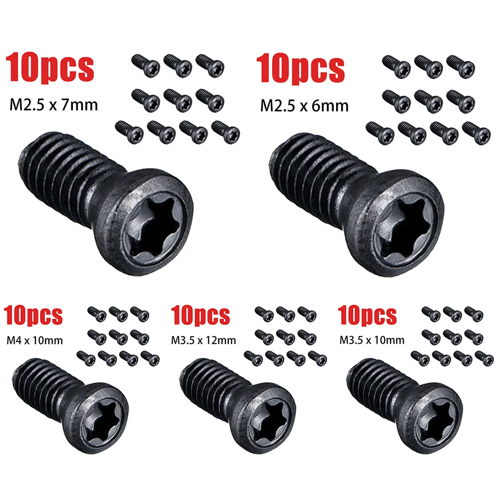 Tornillos Torx M2.5 M3.5 para reemplazar herramientas de torno CNC de inserción de carburo, suministros de herramientas manuales de trabajo de taller, 10 piezas