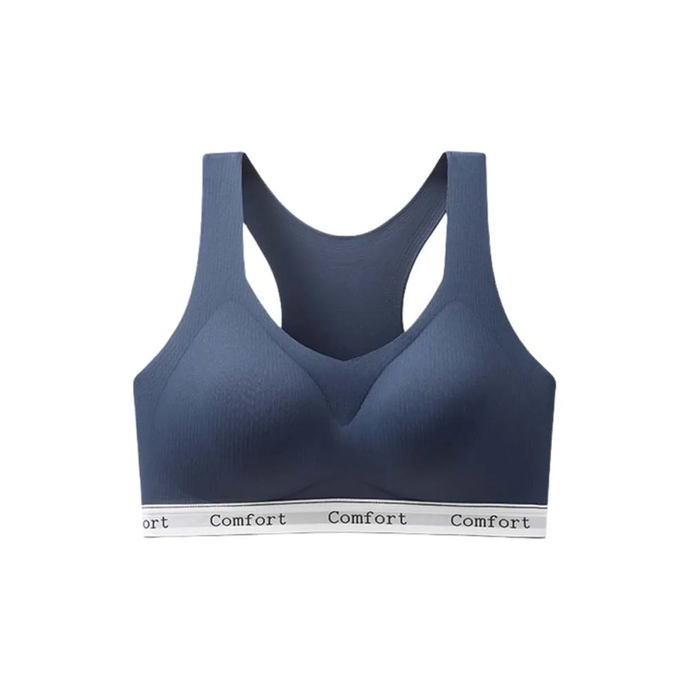 Letter Wireless Deep V Bra Close-fitting Anti-sagging Brassiere for Women Adjustable Shockproof Seamless Bras Girls Ladies