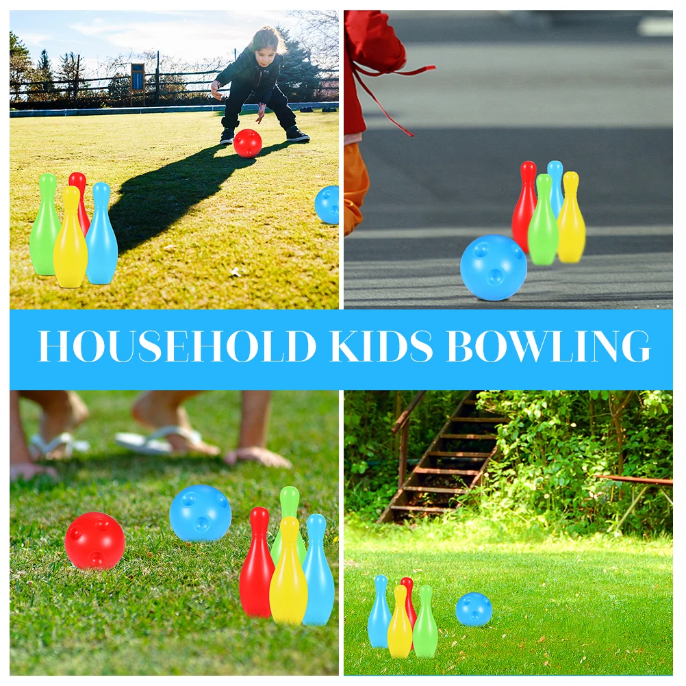 

1 Set Household Kids Set Wear-Resistant Bowling Pin Educational Training Hand-Eye Coordination Athletic Ability Parent-Child