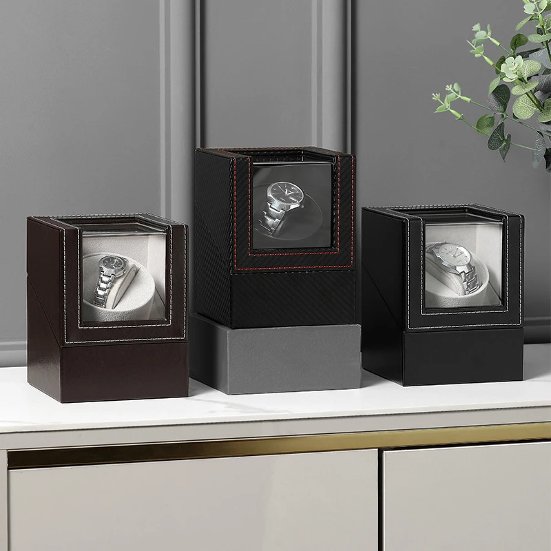 Hot New Trendy Exquisite Luxurious Mini Single-Head Electric Watch Winder Automatic Watch Box Watch Storage Box USB Port Tester