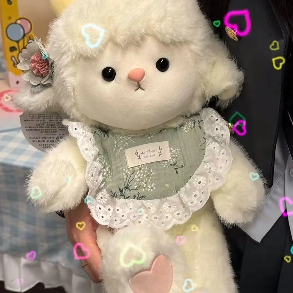 

Cute 40CM Goodnight Lamb Soft PP Cotton Lovely White Sheep Comfortable Touch Cartoon Sheep Toy For Girlfriend Birthday Gift