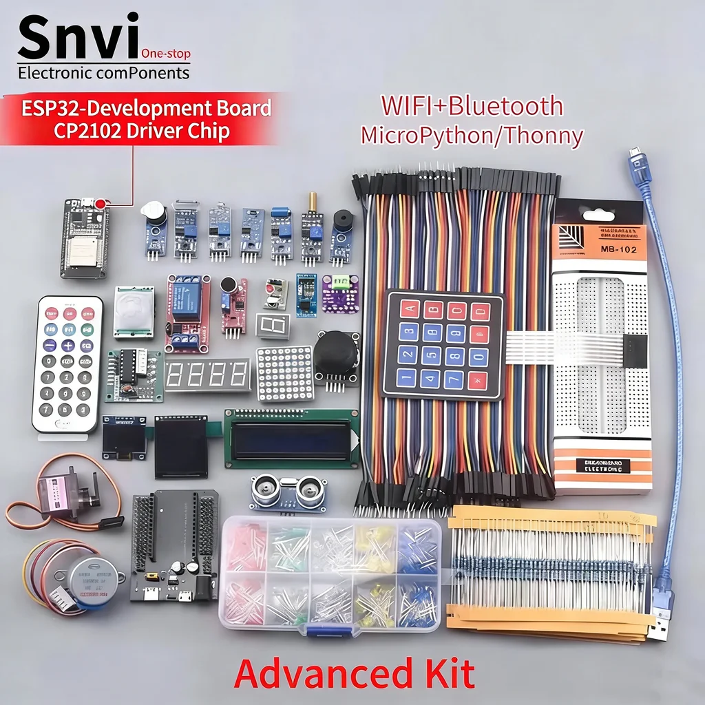 Snvi ESP32 Entwicklungsboard Starter-Kit ESP-32S WiFi Bluetooth IoT Lernset DIY-Projekte Basis-Starter-Kit für Arduino – Detail 3