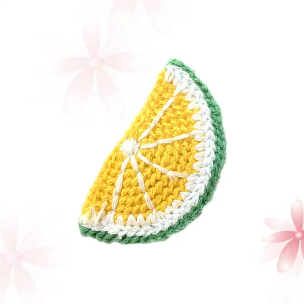 

Lemon Shaped Hair Clips Yellow Knitted Barrette For Hair Accessories Bobby Pins Party Christmas Gift