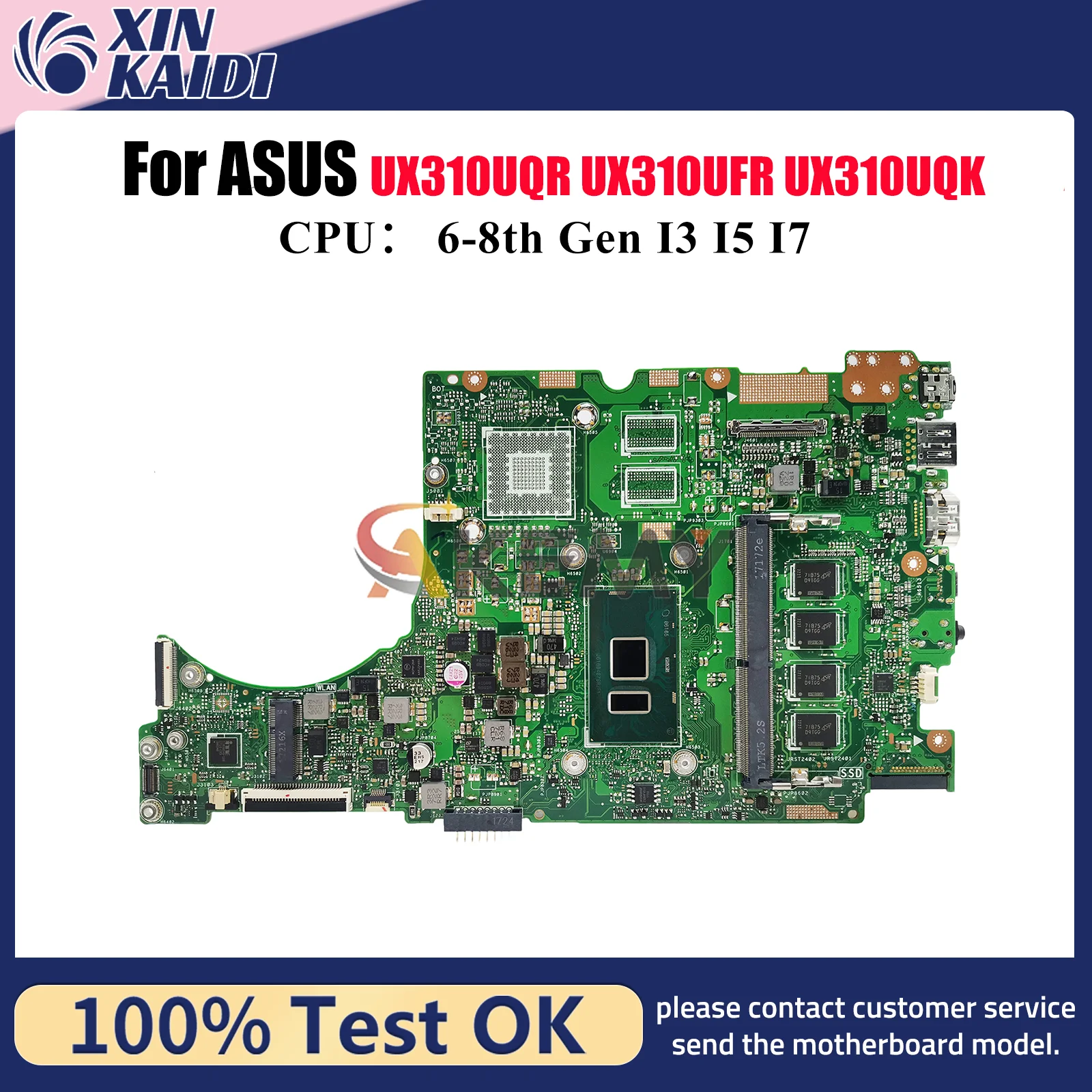 

Материнская плата UX310UA для ноутбука ASUS U3000U UX310UFR UX310UQK UX310UV RX310U UX310UAK UX310UQR UX310UQ с процессором I3 I5 I7