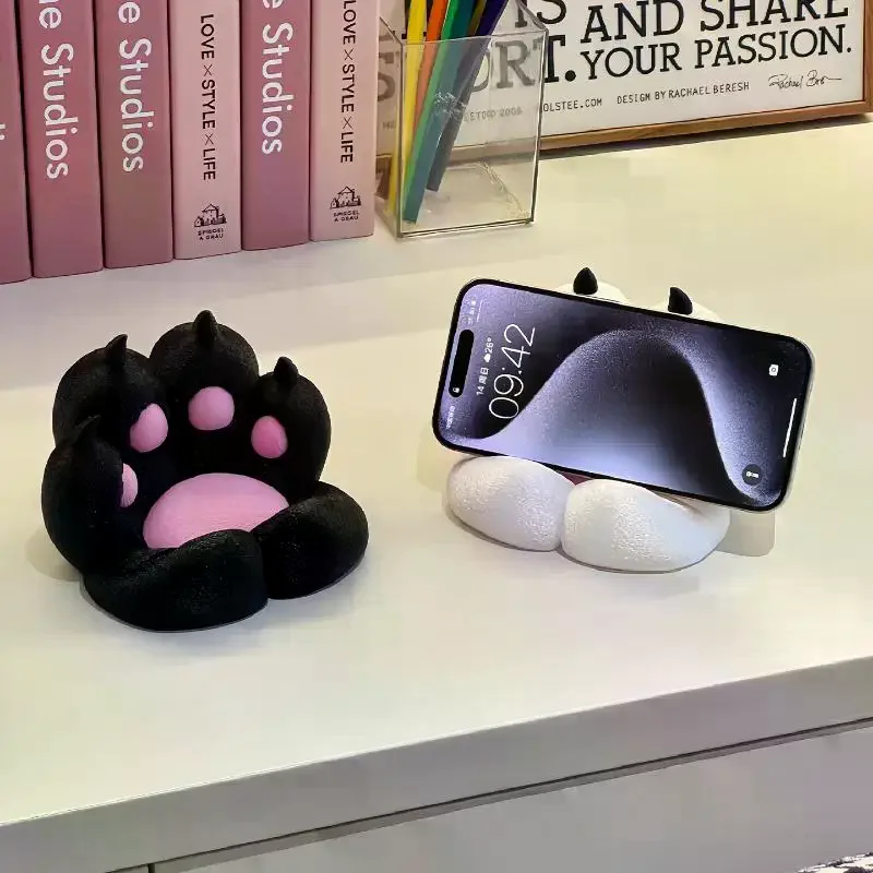 

Держатель для смартфона с героями мультфильмов, милая кошачья лапа, подставка для мобильного телефона, настольное украшение для телефона, подарки