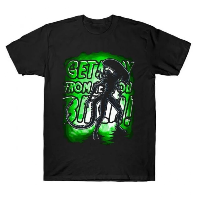 

Get Away 0412 Retro Sci-Fi Alien Gift T-Shirt Weyland LV-426 Horror movie Xenomorph Short Sleeve Graphic clothes All size tops