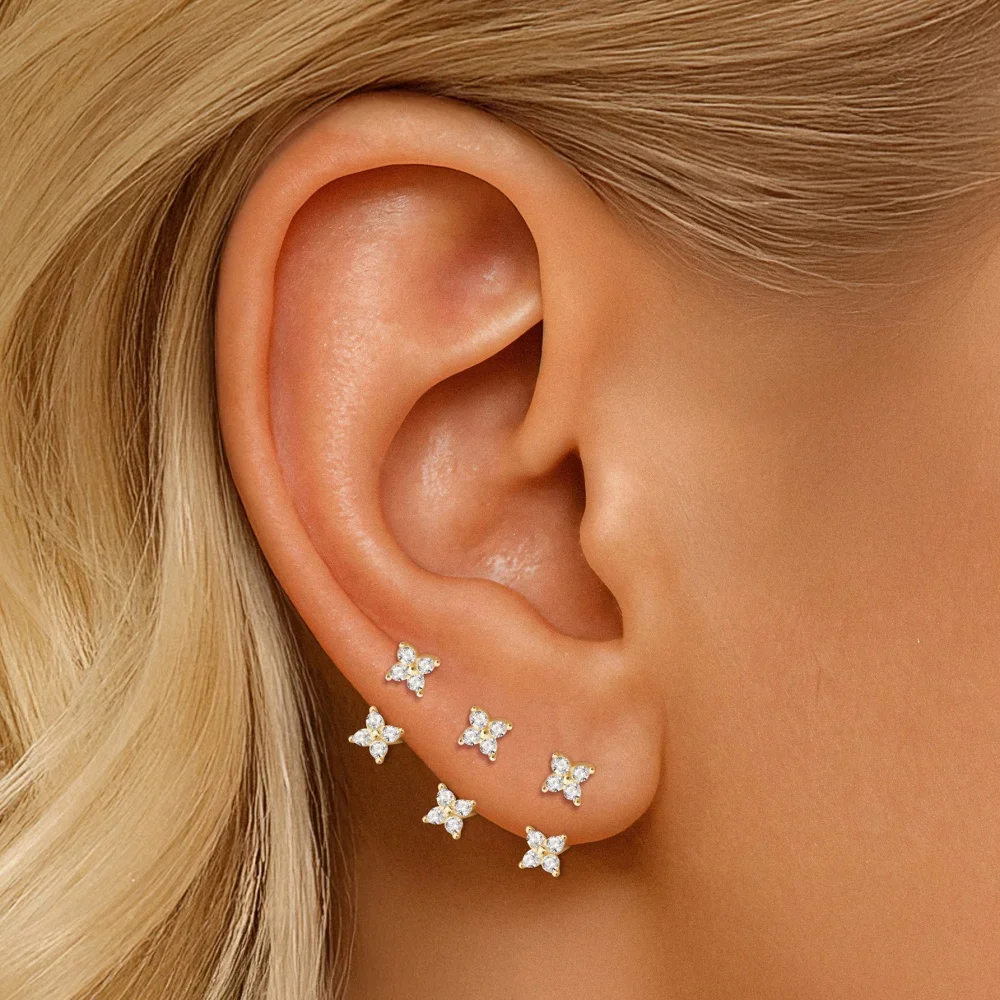 AIDE 925 Sterling Silber Pferdeaugen-Kronen U-förmige Ohrringe für Frauen Knorpelpiercing Ohrknochenring Nasenring Schmuck Geschenke – Detail 14