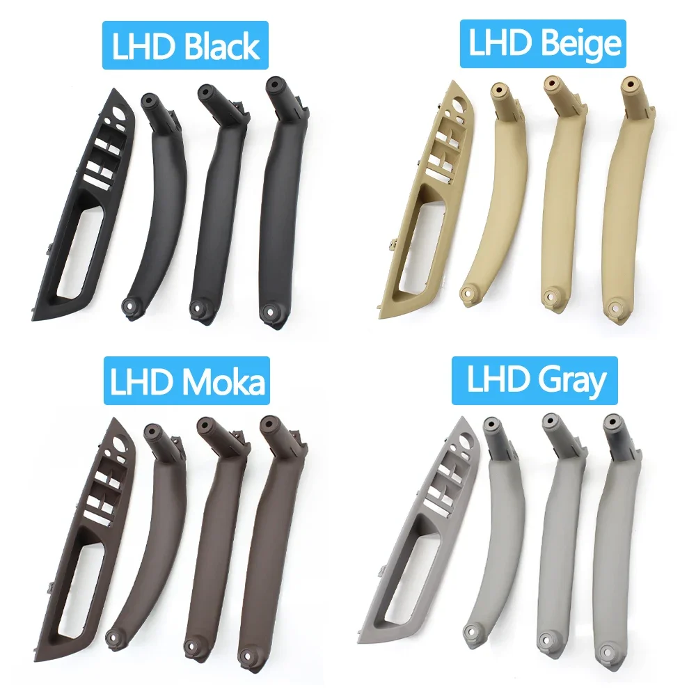 Premium LHD RHD Car Door Armrest Pull Handle Cover Trim 4pcs Set For BMW X5 X6 E70 E71 E72 2007-2014 Interior Protection