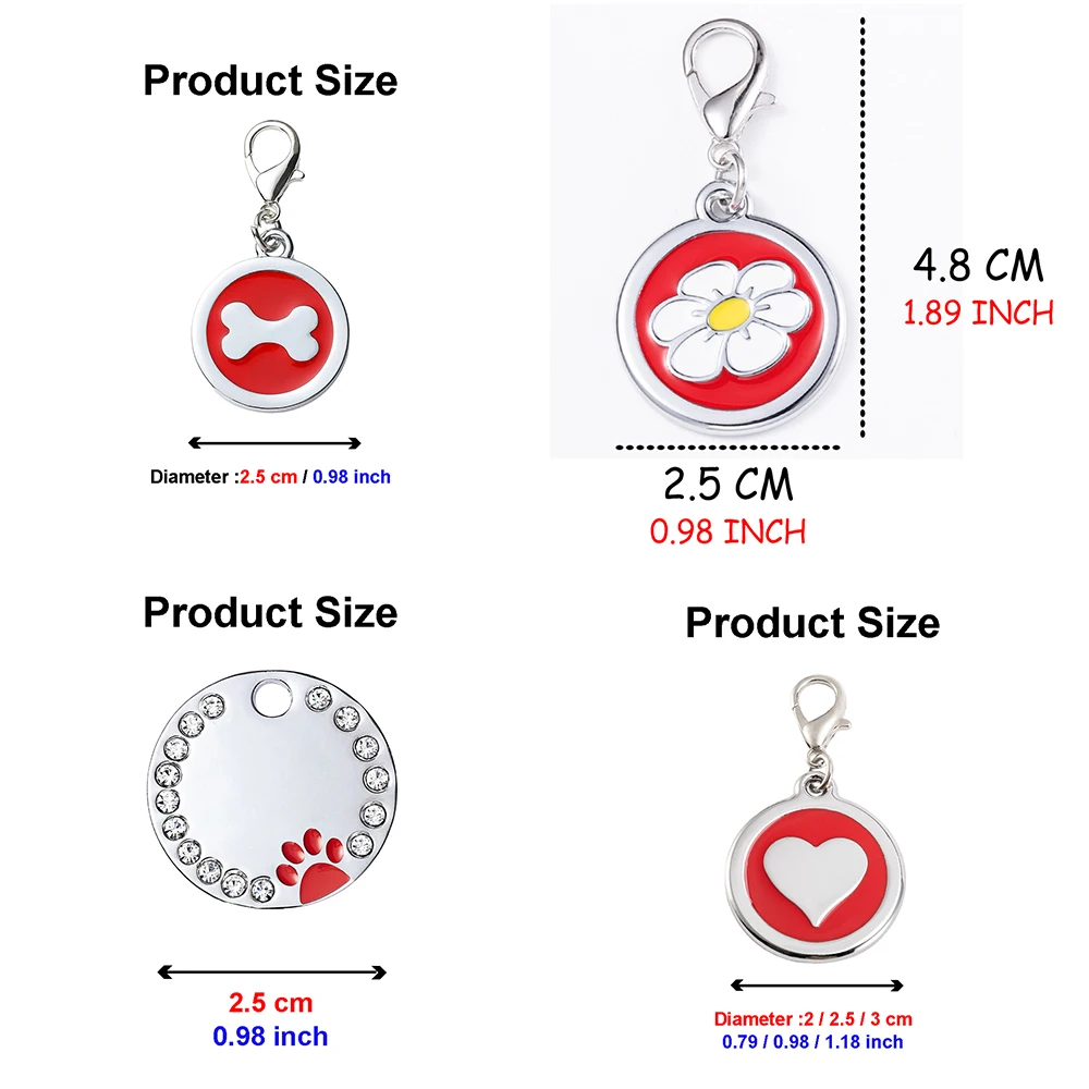 Spersonalizowany identyfikator dla zwierząt niestandardowe grawerowanie z imieniem psa wisiorek szczeniak kot anty-zagubiony kołnierz serce z
