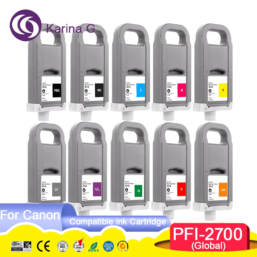 

Compatible ink cartridge PFI2700 PFI-2700 Compatible for Canon ImagePROGRAF GP-2000 GP-4000 GP-4600S GP-6600S printer