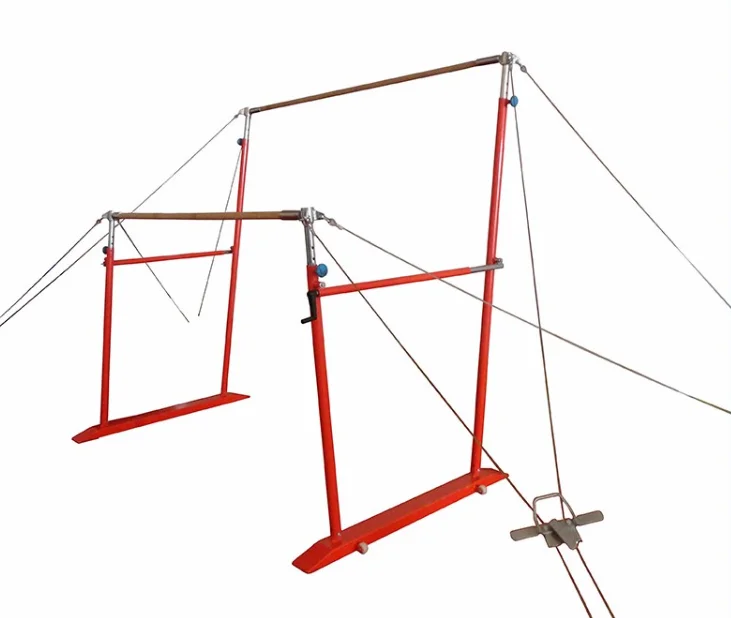 Hot Sale Factory Sales Gyms With Adjustable Height for Gymnastics, High and Low Parallel Bars, and Low Price Uneven Bars