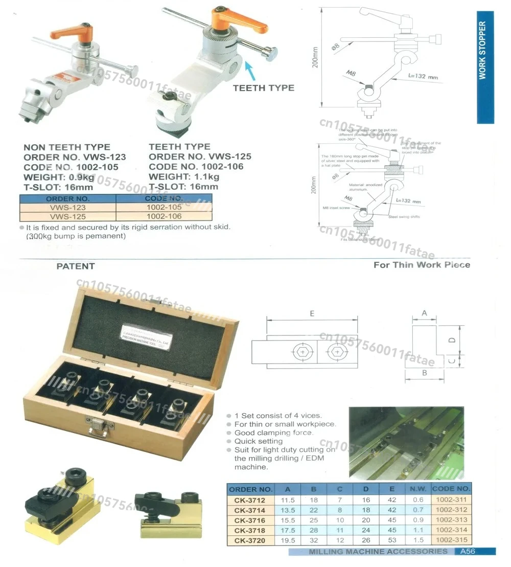 T Slot Clamps CK-3718 Suitable for All Kinds of Machine Tools