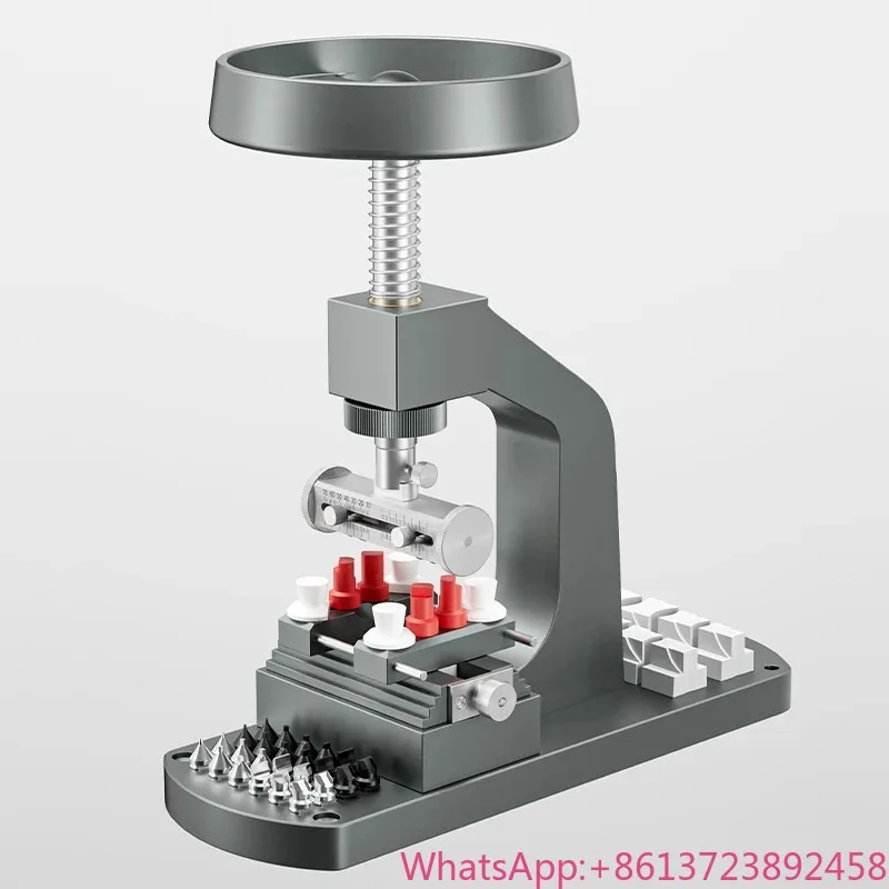 

Watch repair tool, precision 5700 table threaded bottom locking machine with steering wheel counter