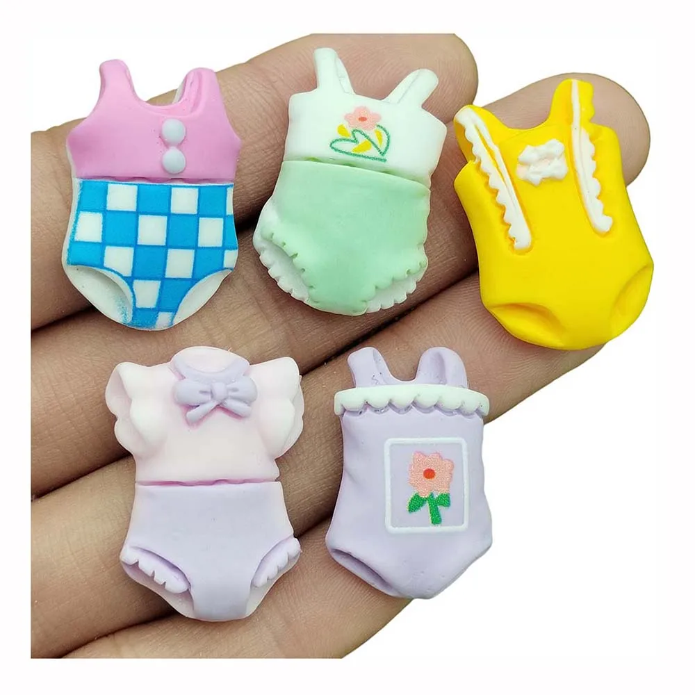 Resin Mini Swimsuit Swimming Trunks Crackers Flatback Cabochon Scrapbook Kawaii DIY Embellishments Accessories