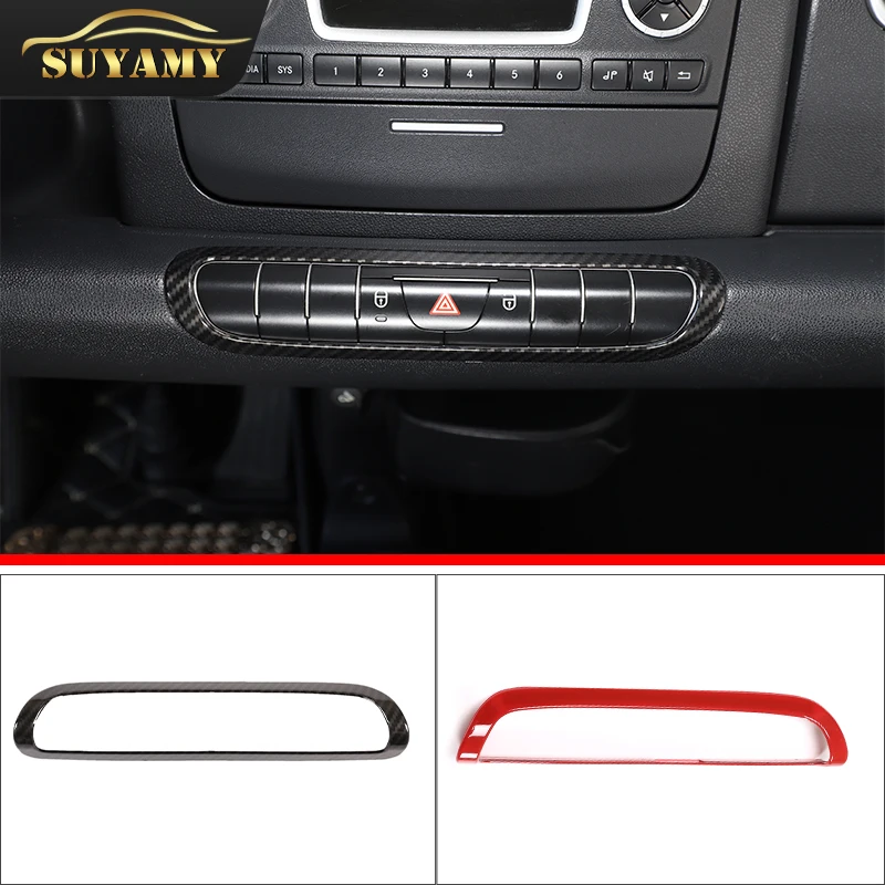 

Car Center Control Door Lock Switch Decorative Frame Trim Stickers For Mercedes Smart 453 Fortwo 2009-2015 Accessories Interior