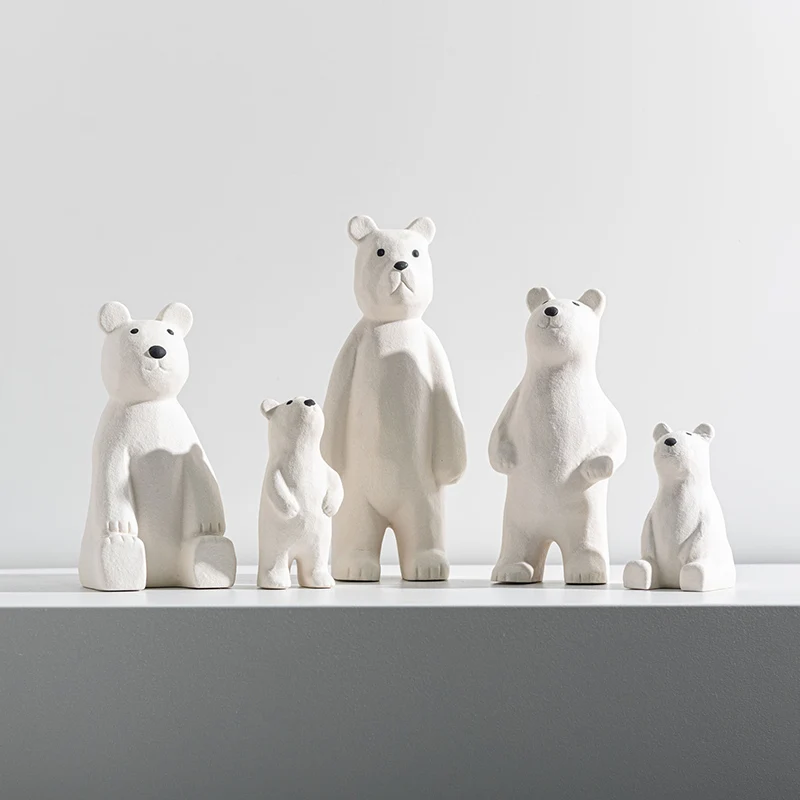 

Bear Ceramic Ornament Desktop Birthday Gift Birthday Present TV Cabinet Bedroom Children's Room Home Cute