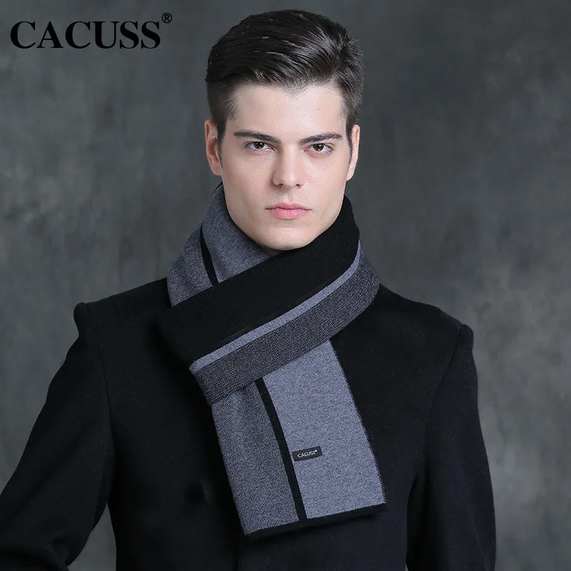 Scarf Spot Wholesale Winter Men's Warm Thickening Lengthening Fashion Business Party Windproof Wool Bib Gift Box Package Mail