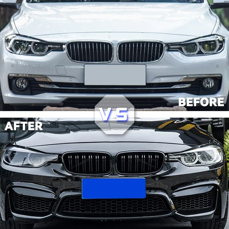 High Quality ABS Car Styling Front Kidney Grille Dual Slat Grille For BMW F30 F31 F35 2012-2018 320i 325i 328i Auto Accessories