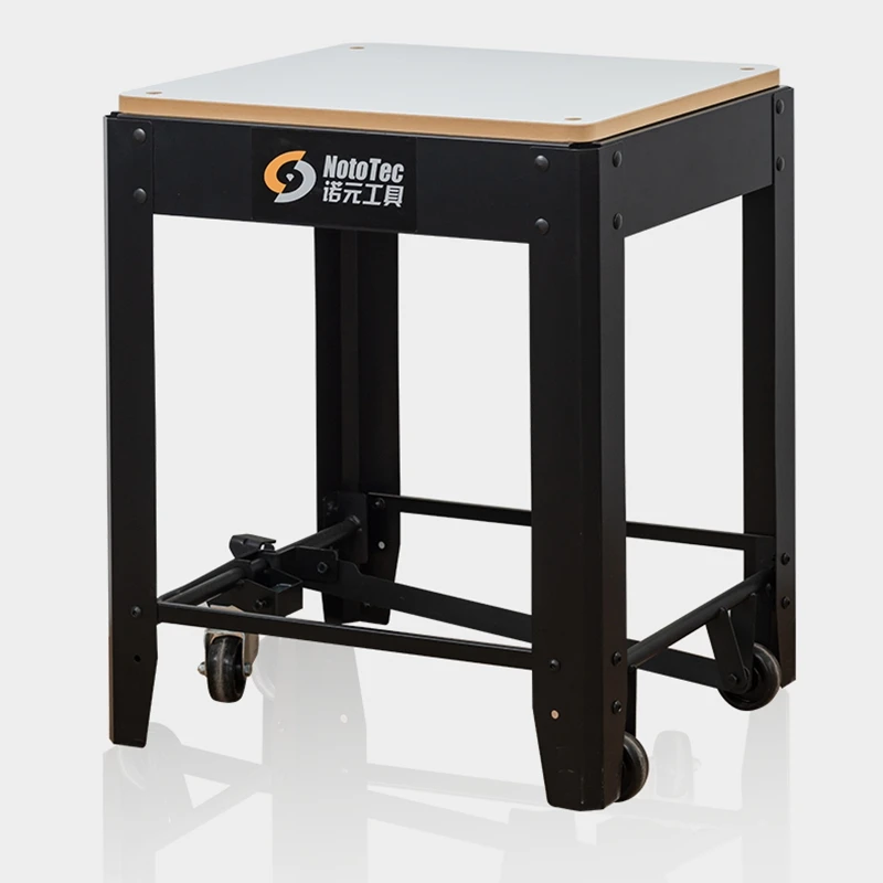 Brake-equipped Professional Mobile Tripod Stand Small Mechanical Workbench Storage Rack DIY Workbench