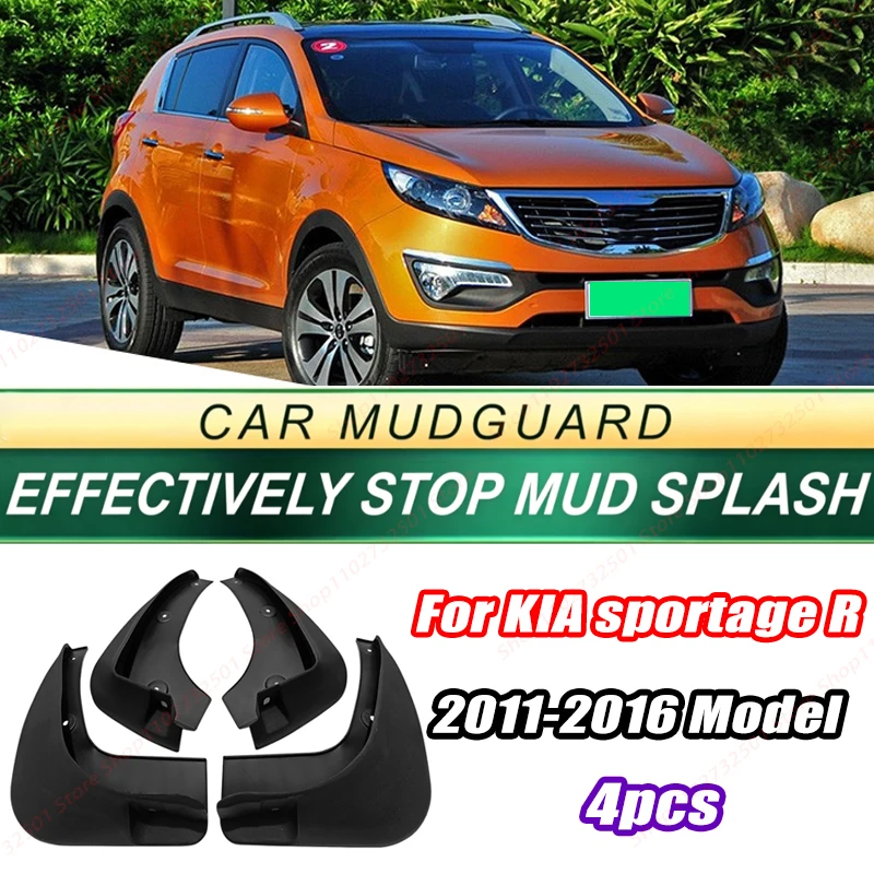 For KIA sportage R 2011-2016 Model 4PCS Front Rear Mud Flaps Splash Guards Fender Mudguards Auto Accessories