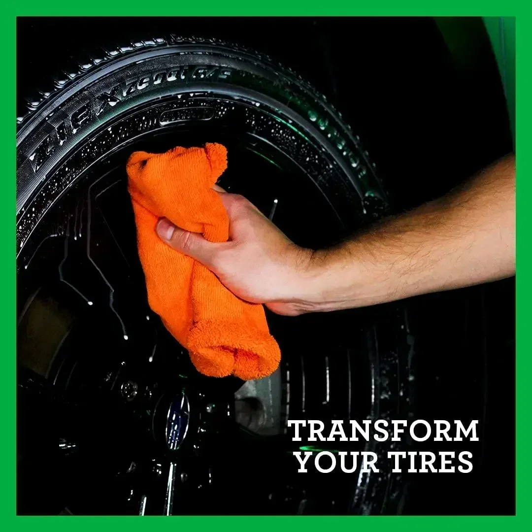  بخاخ لامع لإطارات السيارة - شمع مانع للتسرب مسعور لعجلة السيارات وإعادة تألق الأسود #5