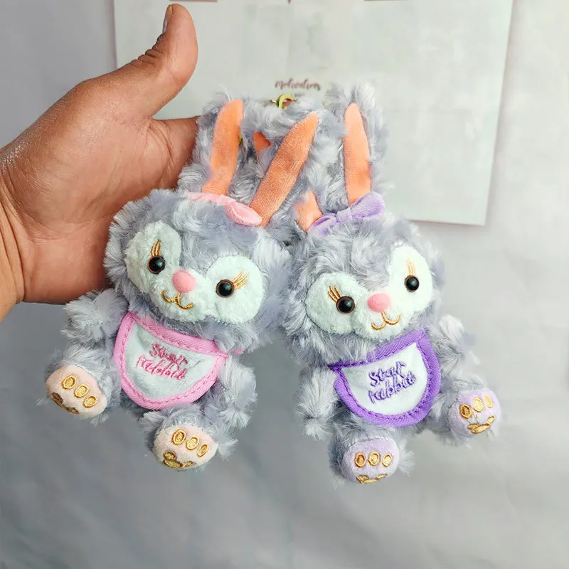 

Disney cute Disney apron Star Delu plush doll wholesale rabbit couple doll bag keychain hanging decoration