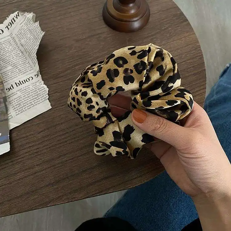 New Fashion Leopard Elastic Hair Bands Women Scrunchie Headwear Girls Hair Accessories  Korean Accessories