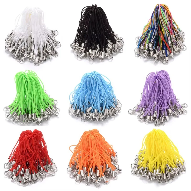 20/50/100Pcs Lanyard Lariat Strap Cords Lobster Clasp Rope Keychain Hooks Mobile Set Charms Keyring Pendant Key Ring Accessories