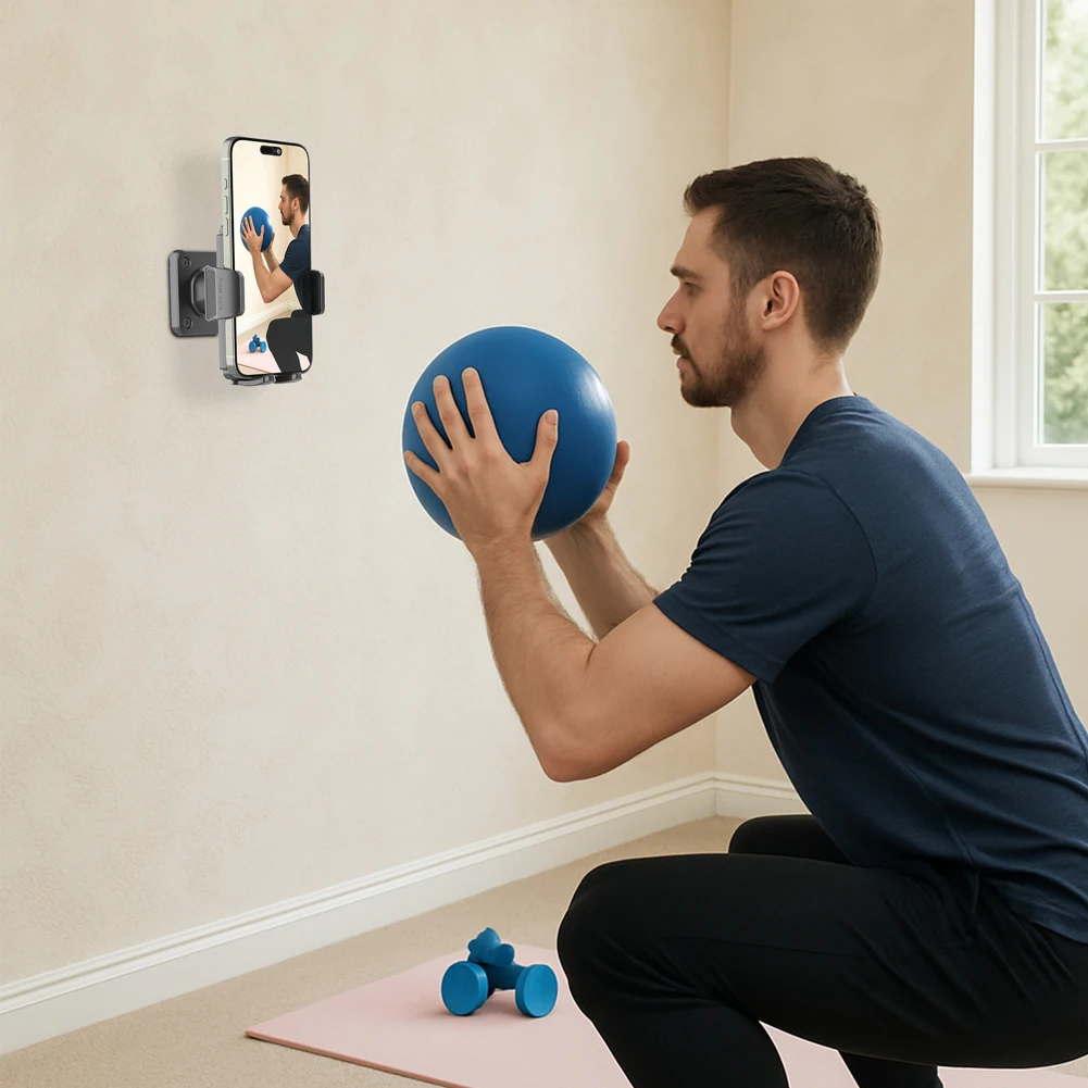 

Регулируемый на 360° настенный держатель для планшета и телефона, кронштейн для стабилизации без использования рук, для планшетов 4.7-7.2 дюйма